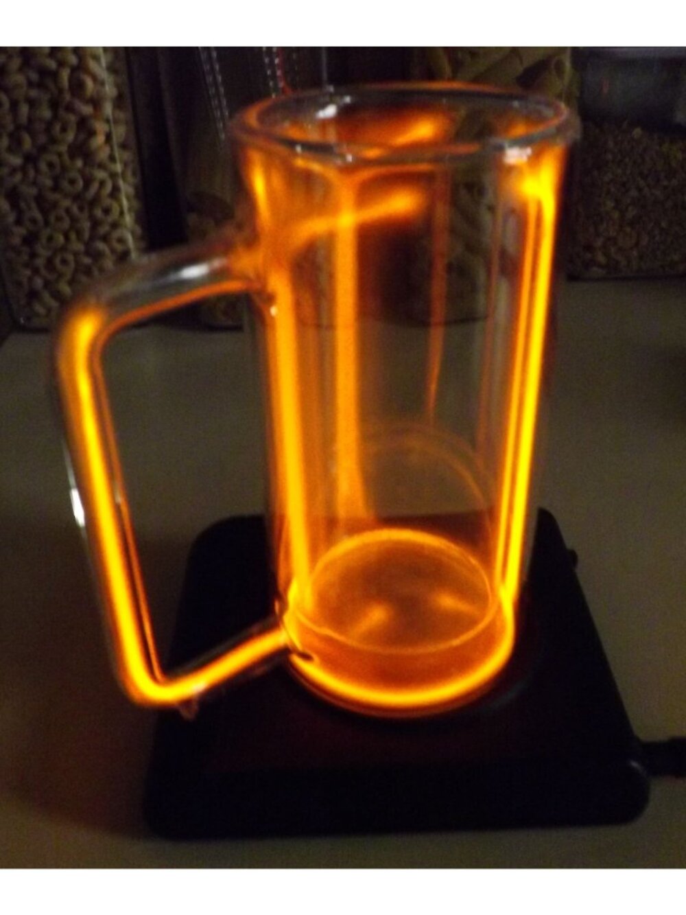 Plasma Mug W Electronic Coaster "Can You Imagine" See Video So Cool Hot Or Cold